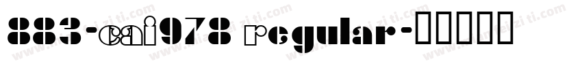 883-CAI978 Regular字体转换